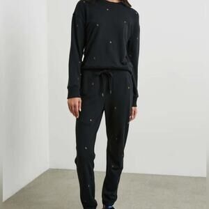 Rails Kingston Star Embroidery Cotton Blend Joggers and Sweatshirt Size M